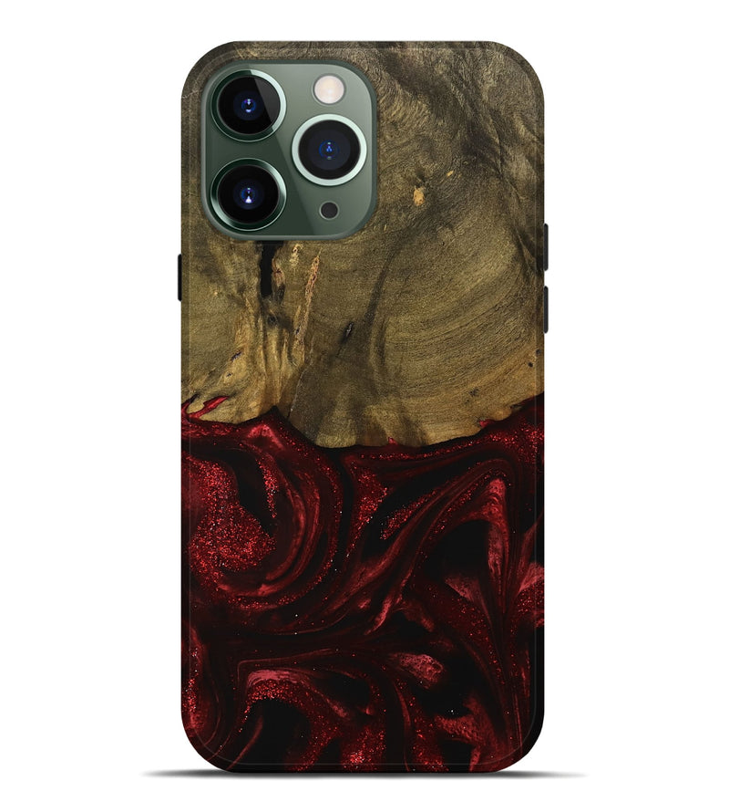 iPhone 13 Pro Max Wood Live Edge Phone Case - Berri (Red, 739504)