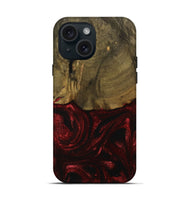 iPhone 15 Wood Live Edge Phone Case - Berri (Red, 739504)