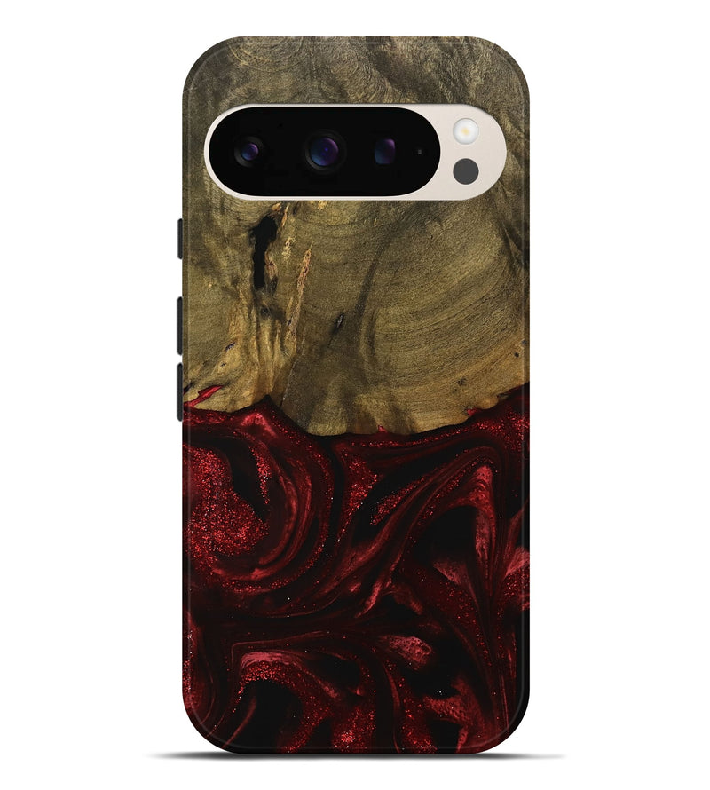 Pixel 9 Pro XL Wood Live Edge Phone Case - Berri (Red, 739504)