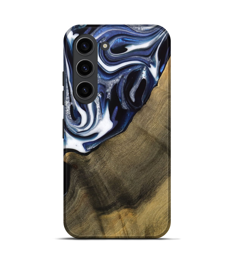 Galaxy S23 Wood Live Edge Phone Case - Severin (Blue, 739509)