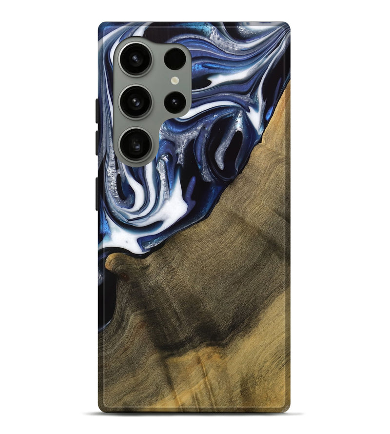 Galaxy S24 Ultra Wood Live Edge Phone Case - Severin (Blue, 739509)