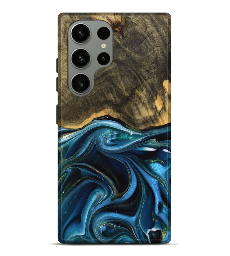 Galaxy S23 Ultra Wood Live Edge Phone Case - George (Blue, 739510)