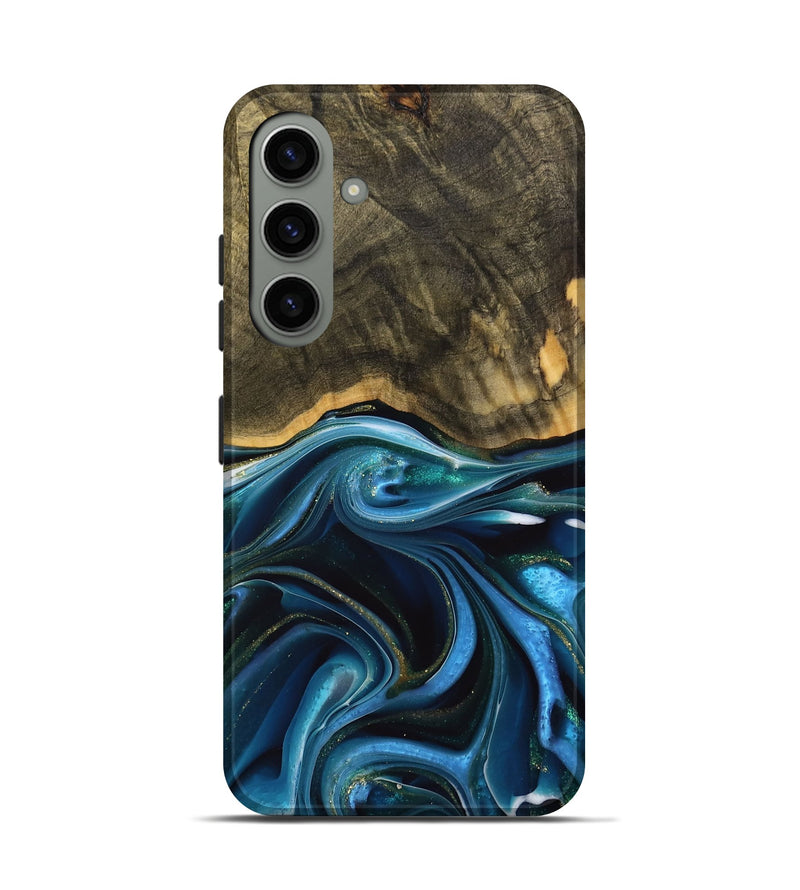 Galaxy S24 Wood Live Edge Phone Case - George (Blue, 739510)