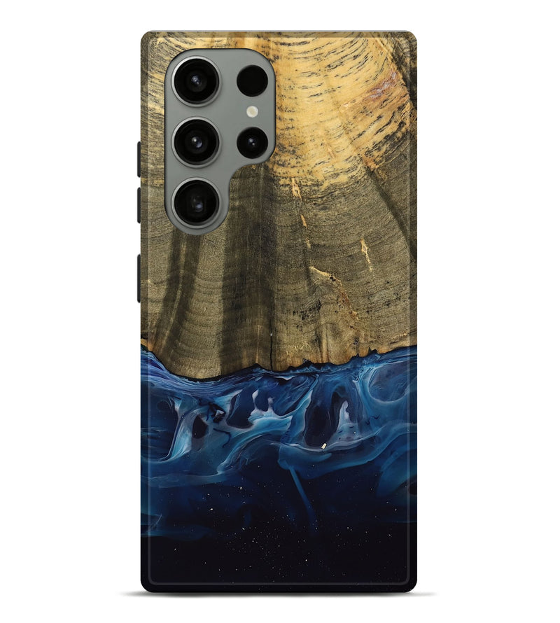 Galaxy S23 Ultra Wood Live Edge Phone Case - Damari (Blue, 739516)