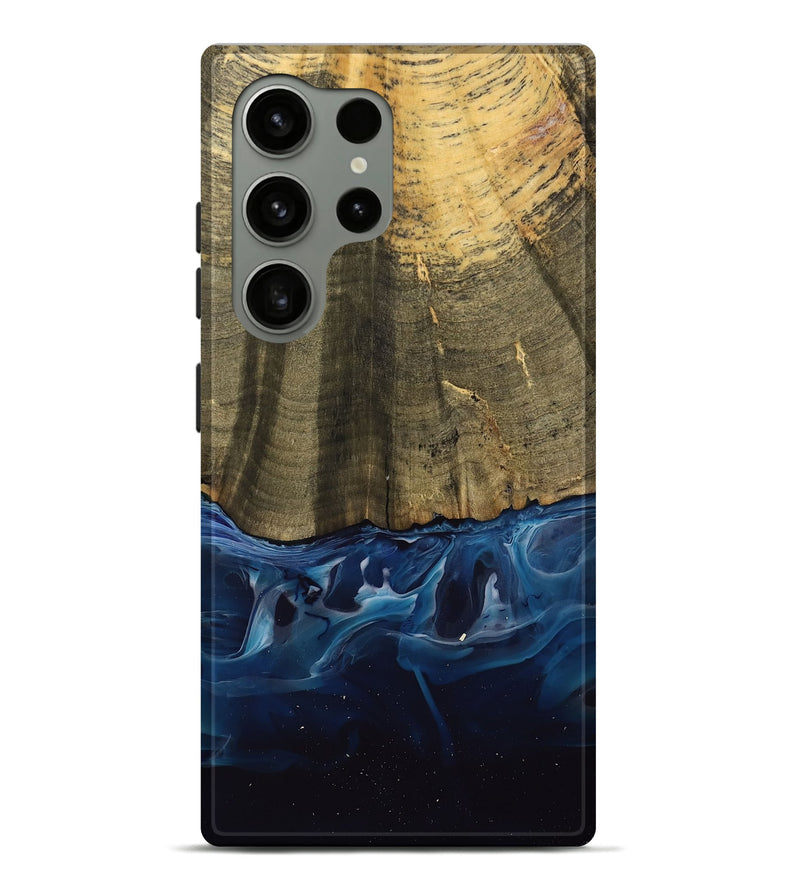 Galaxy S24 Ultra Wood Live Edge Phone Case - Damari (Blue, 739516)