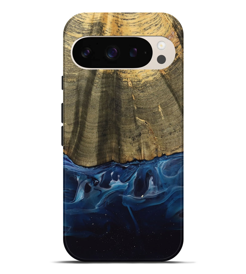 Pixel 9 Pro XL Wood Live Edge Phone Case - Damari (Blue, 739516)