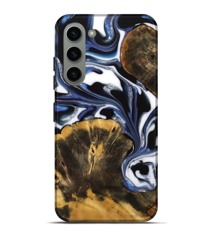 Galaxy S23 Plus Wood Live Edge Phone Case - Carlyn (Blue, 739519)