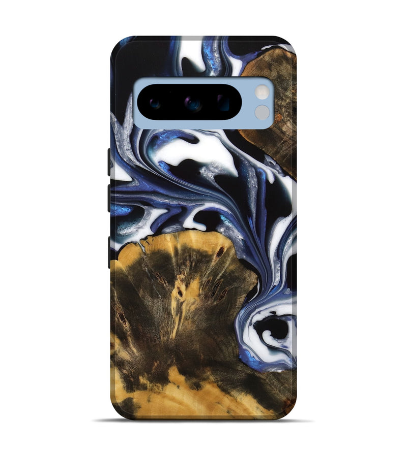 Pixel 8 Pro Wood Live Edge Phone Case - Carlyn (Blue, 739519)