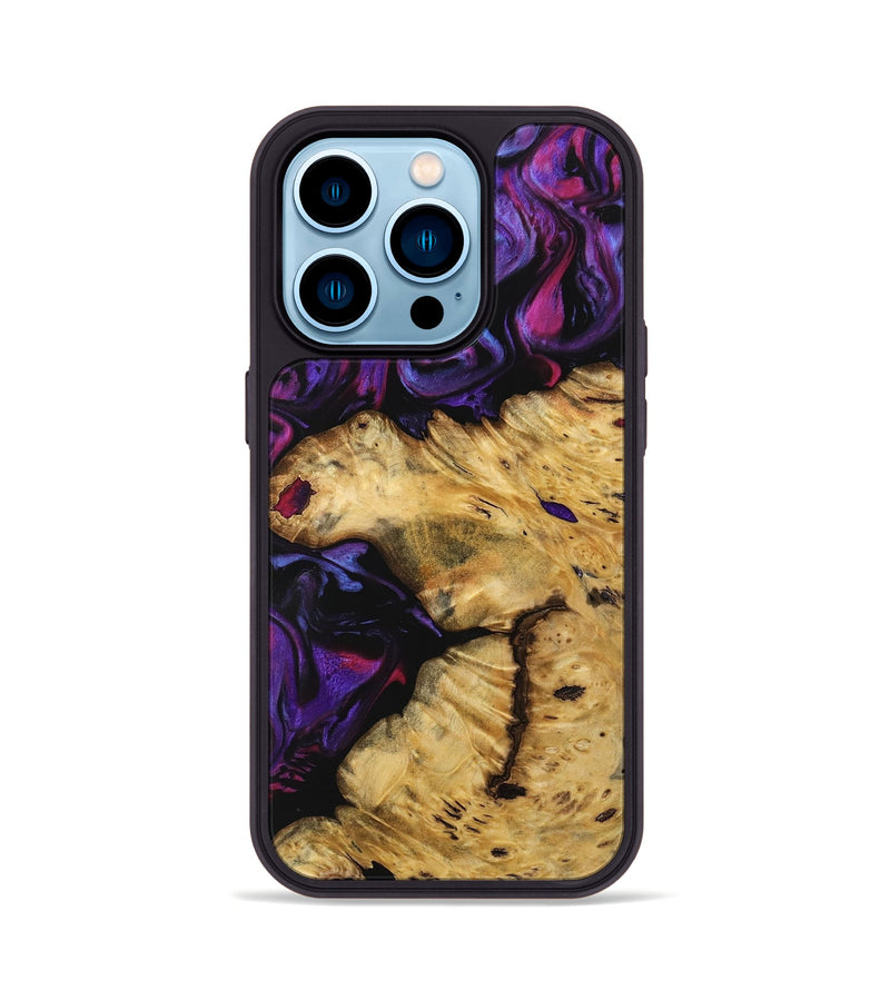 iPhone 14 Pro Wood Phone Case - Ankie (Purple, 739572)