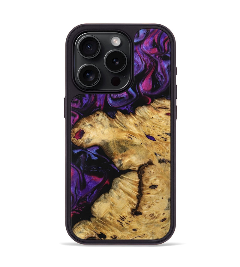 iPhone 15 Pro Wood Phone Case - Ankie (Purple, 739572)