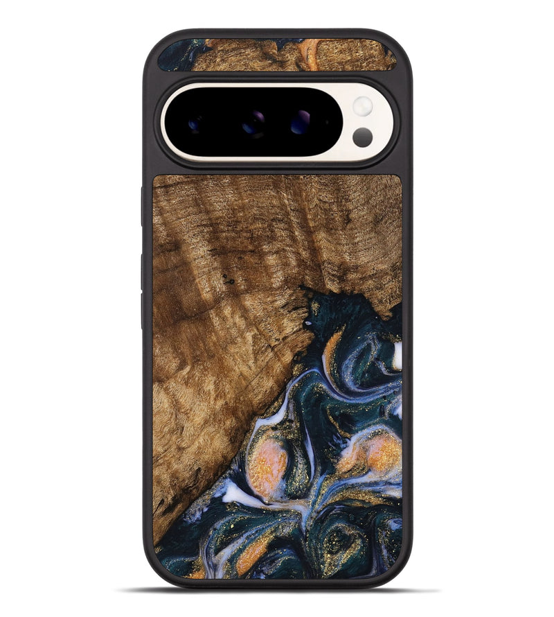 Pixel 9 Pro XL Wood Phone Case - Sydnee (Teal & Gold, 739598)