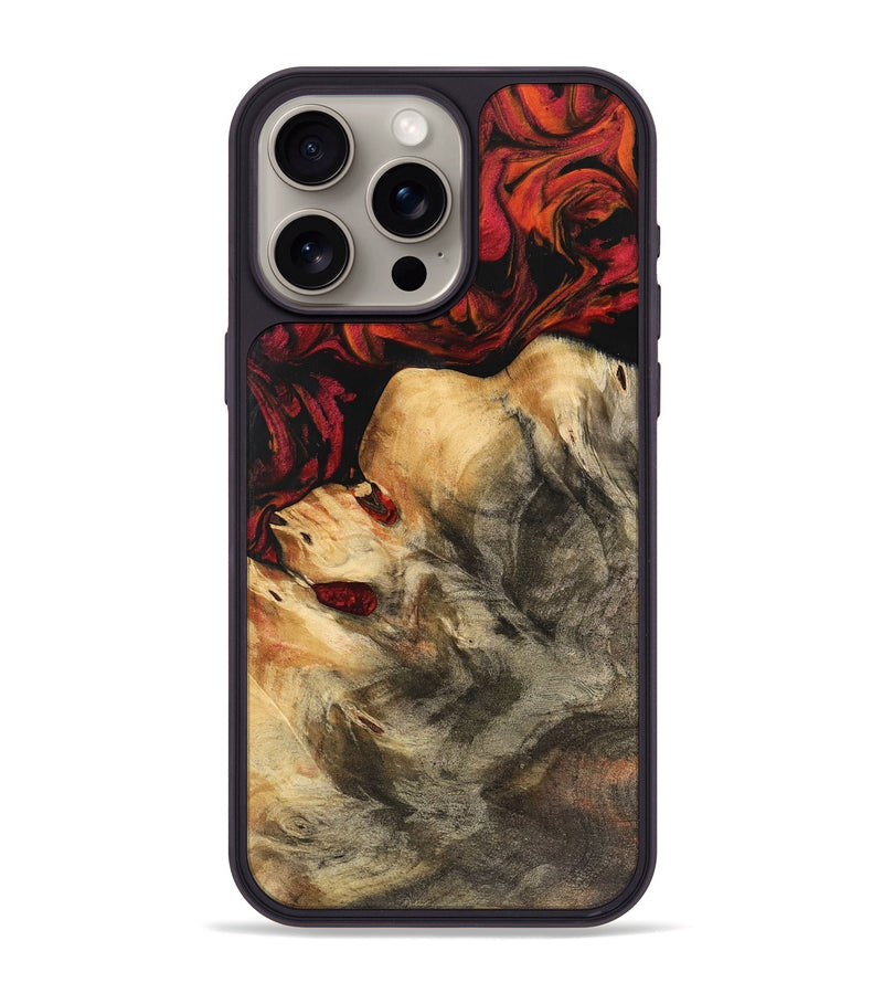 iPhone 15 Pro Max Wood Phone Case - Richie (Red, 739613)