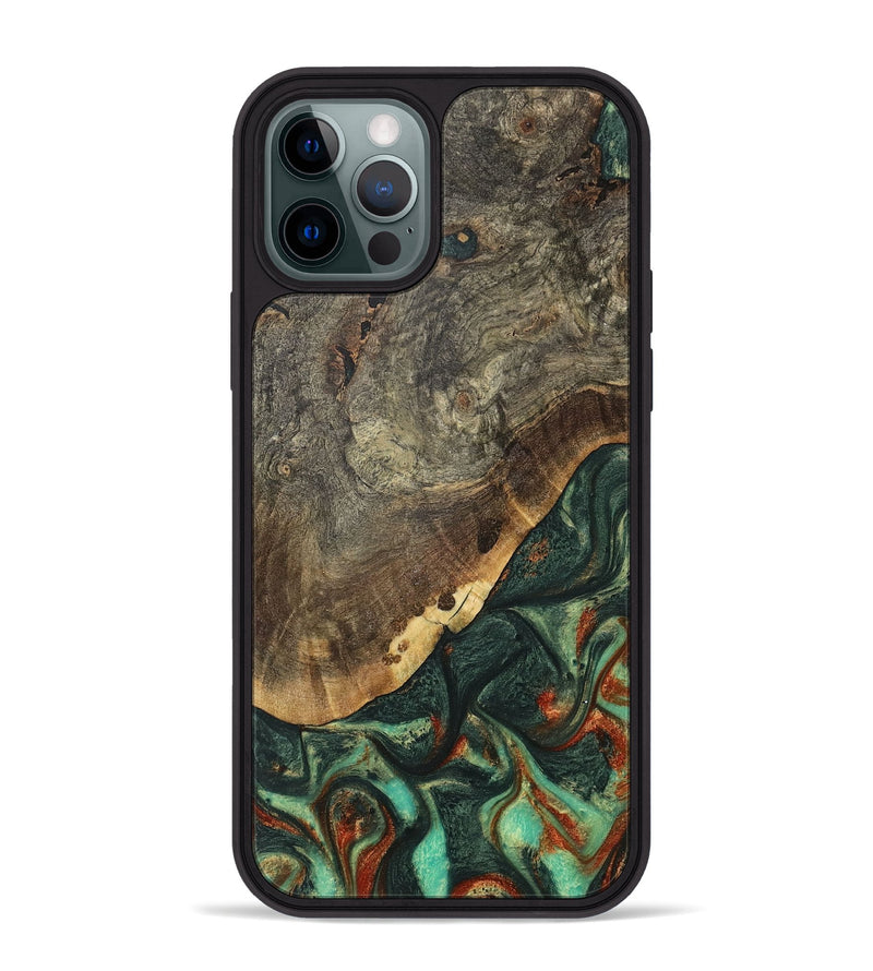 iPhone 12 Pro Max Wood Phone Case - Marv (Green, 739619)