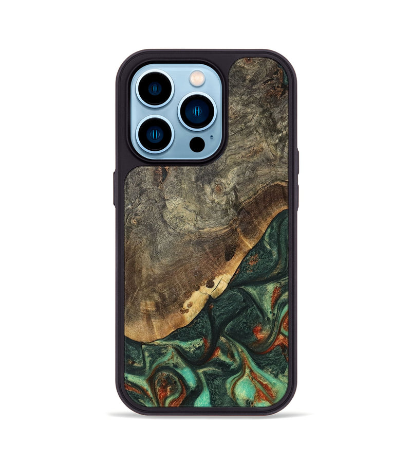 iPhone 14 Pro Wood Phone Case - Marv (Green, 739619)