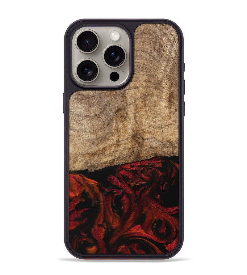 iPhone 15 Pro Max Wood Phone Case - Madelle (Red, 739628)