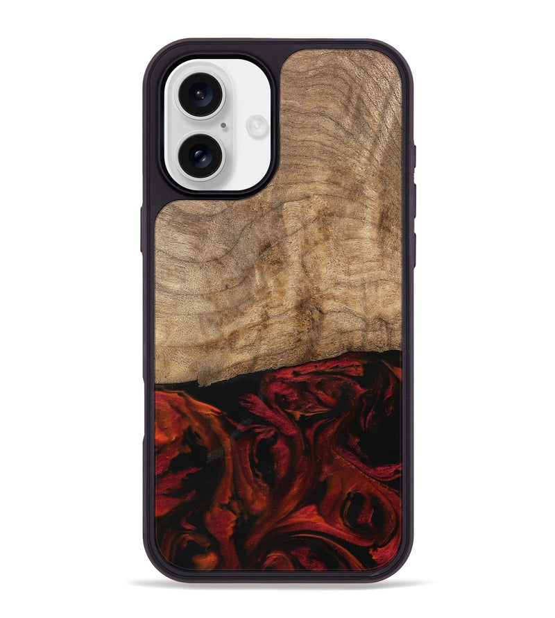 iPhone 16 Plus Wood Phone Case - Madelle (Red, 739628)