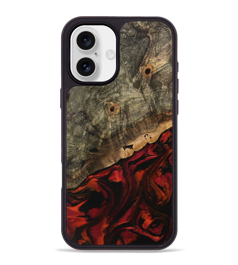 iPhone 16 Plus Wood Phone Case - Nova (Red, 739640)