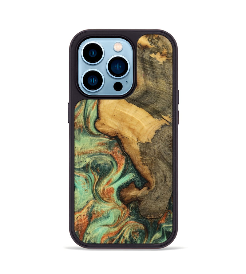 iPhone 14 Pro Wood Phone Case - Ryder (Green, 739652)