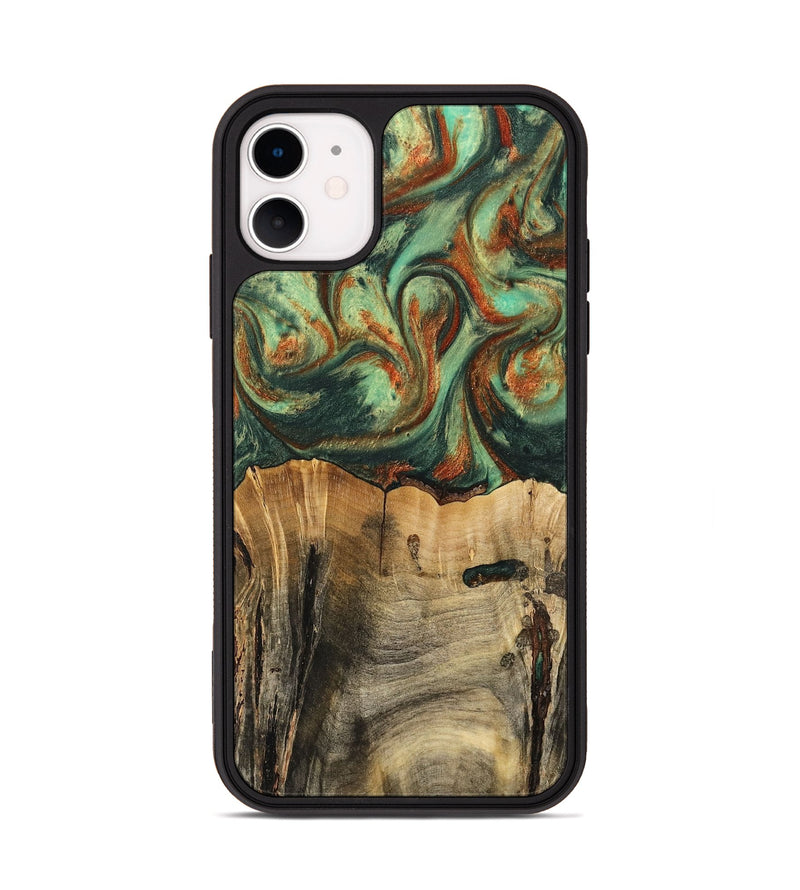 iPhone 11 Wood Phone Case - Kasey (Green, 739659)