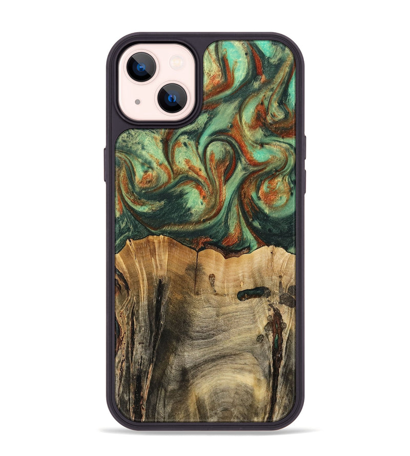 iPhone 14 Plus Wood Phone Case - Kasey (Green, 739659)