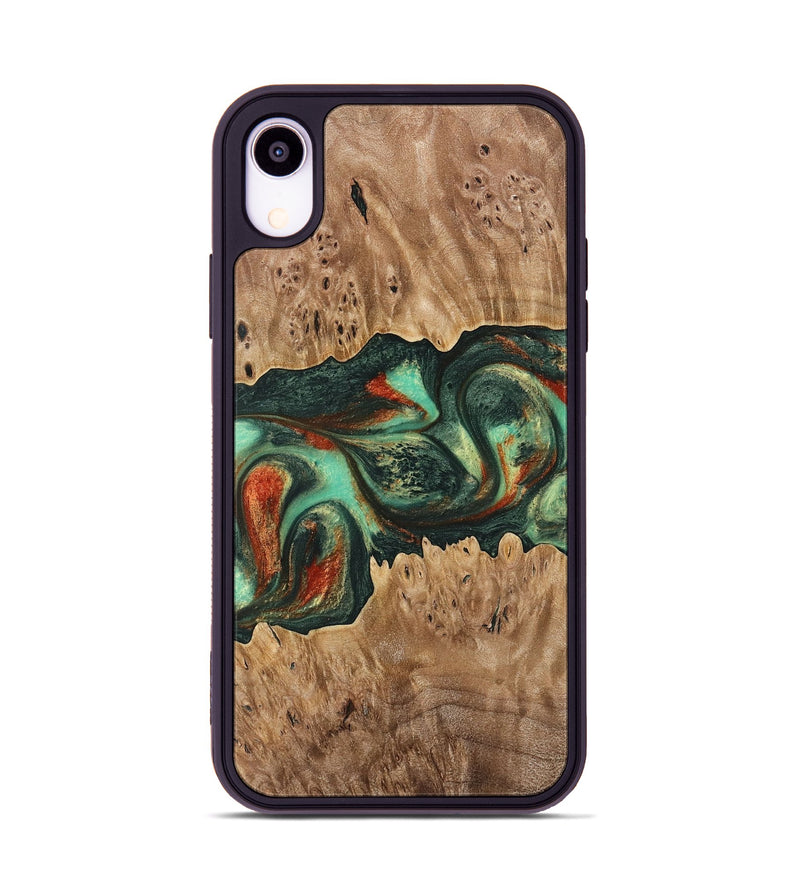 iPhone Xr Wood Phone Case - Agathe (Green, 739664)