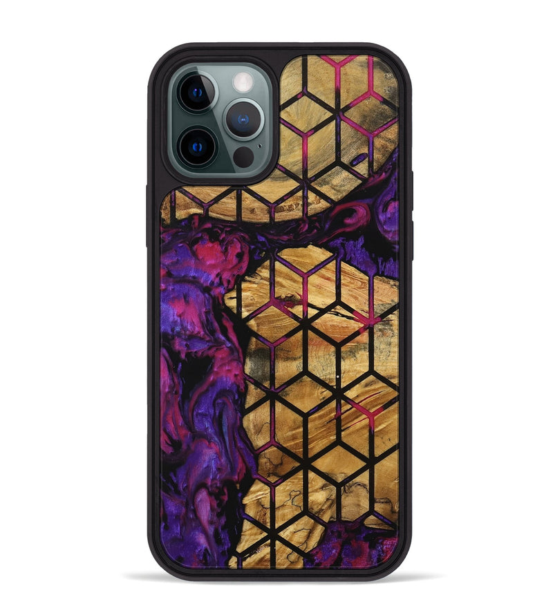 iPhone 12 Pro Max Wood Phone Case - Patra (Pattern, 739695)