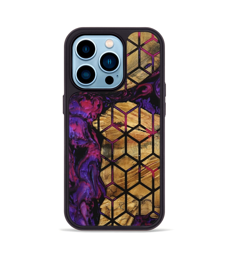 iPhone 14 Pro Wood Phone Case - Patra (Pattern, 739695)