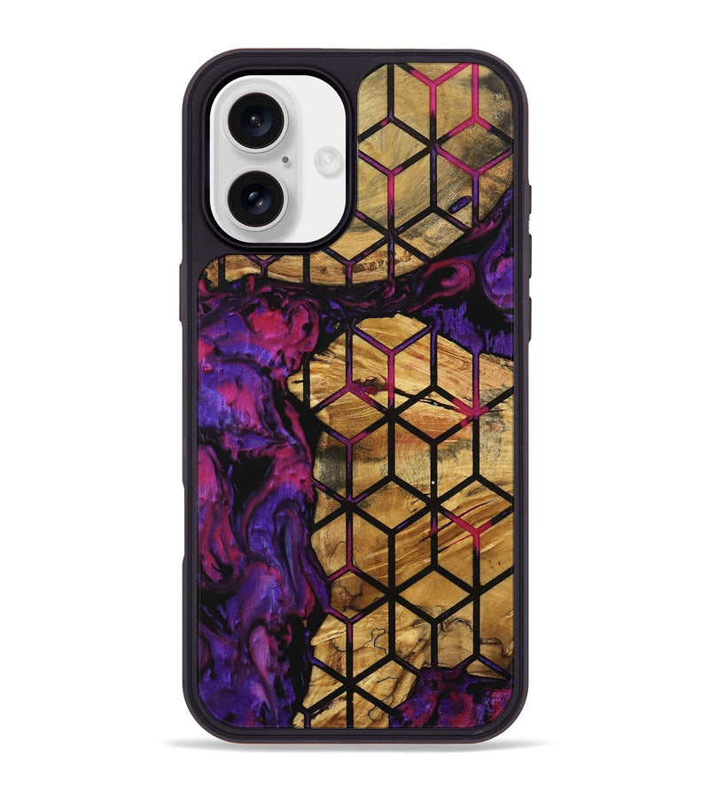 iPhone 16 Plus Wood Phone Case - Patra (Pattern, 739695)