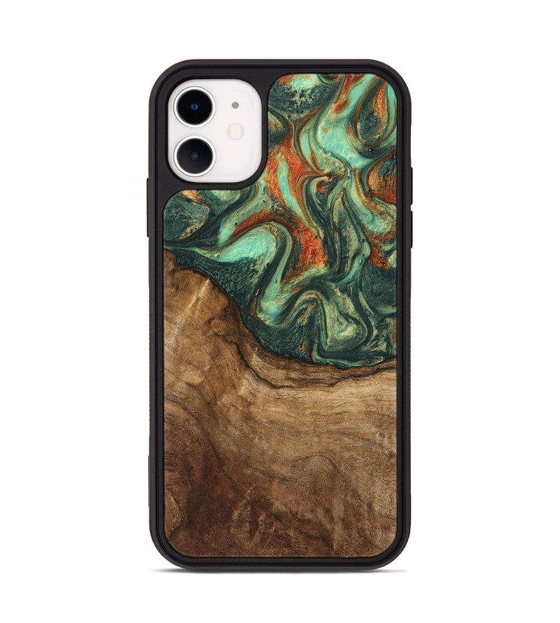 iPhone 11 Wood Phone Case - Ioan (Green, 739696)