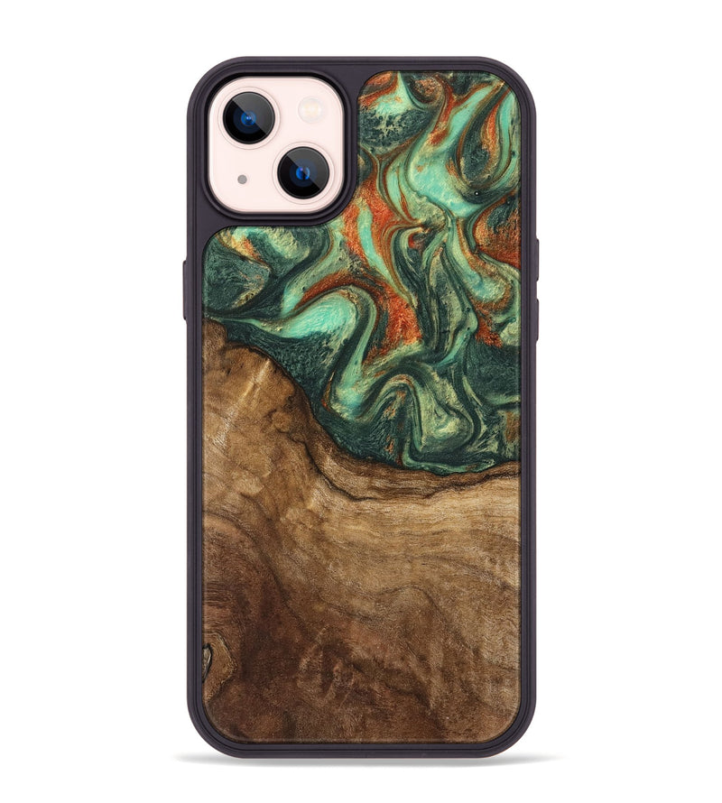 iPhone 14 Plus Wood Phone Case - Ioan (Green, 739696)