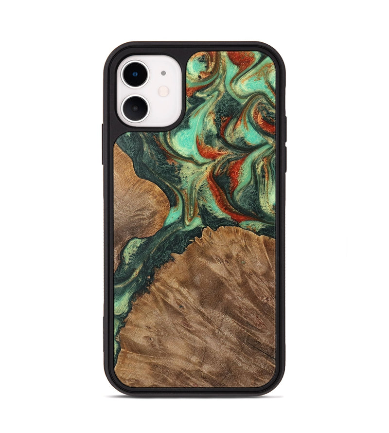 iPhone 11 Wood Phone Case - Miller (Green, 739706)