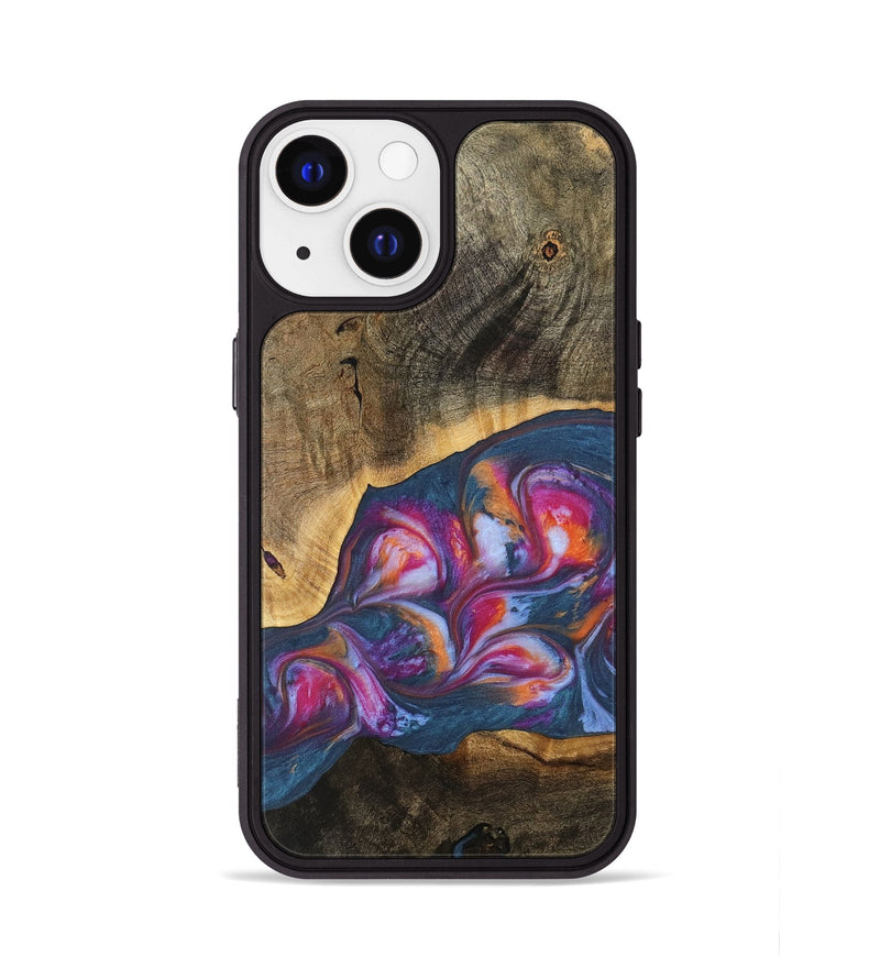 iPhone 13 Wood Phone Case - Quinton (Blue, 739722)