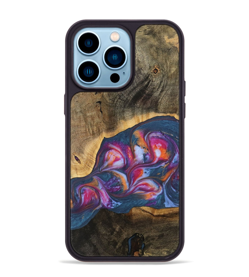 iPhone 14 Pro Max Wood Phone Case - Quinton (Blue, 739722)