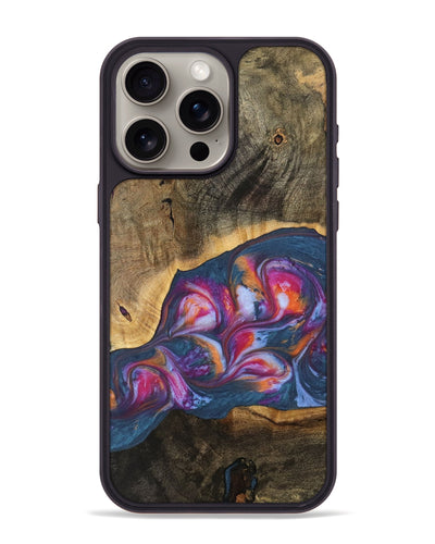 iPhone 15 Pro Max Wood Phone Case - Quinton (Blue, 739722)