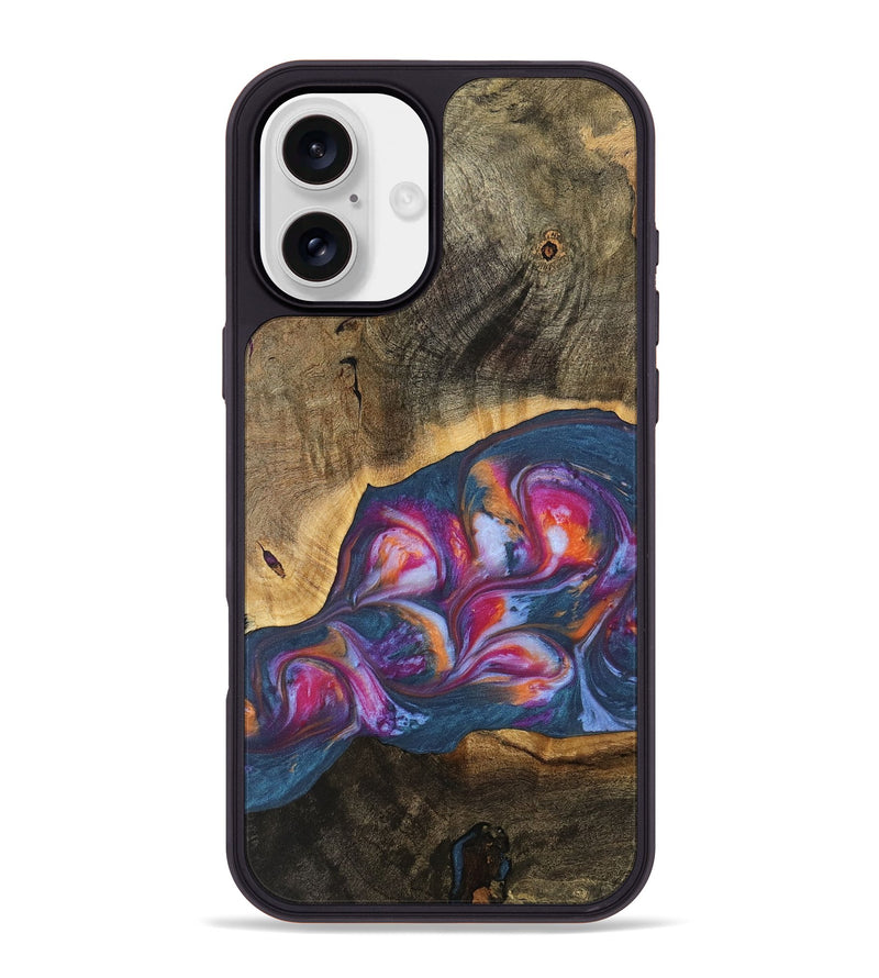 iPhone 16 Plus Wood Phone Case - Quinton (Blue, 739722)