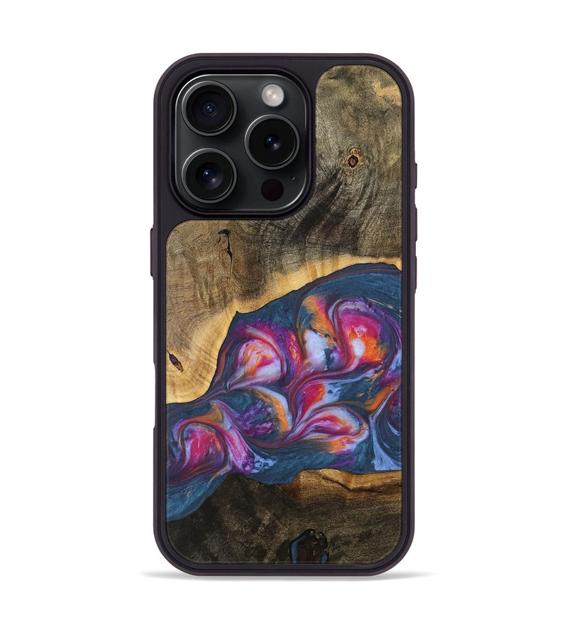 iPhone 16 Pro Wood Phone Case - Quinton (Blue, 739722)