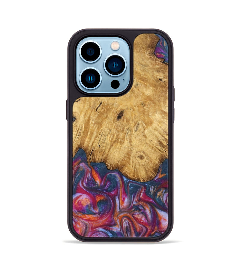 iPhone 14 Pro Wood Phone Case - Faun (Blue, 739728)