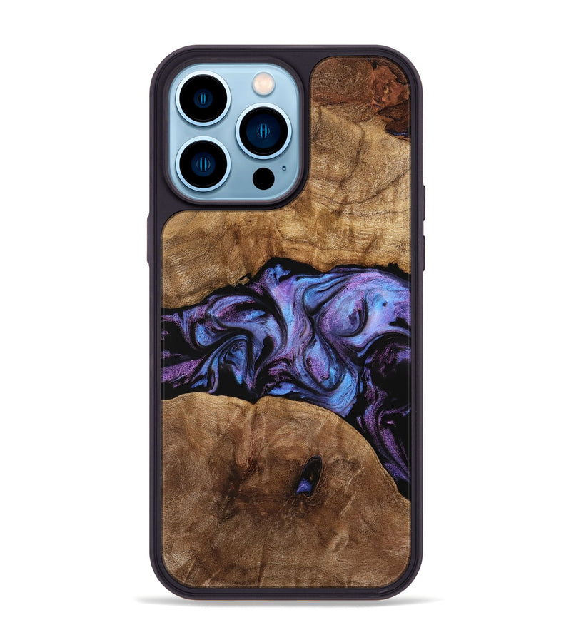 iPhone 14 Pro Max Wood Phone Case - Jemima (Purple, 739734)