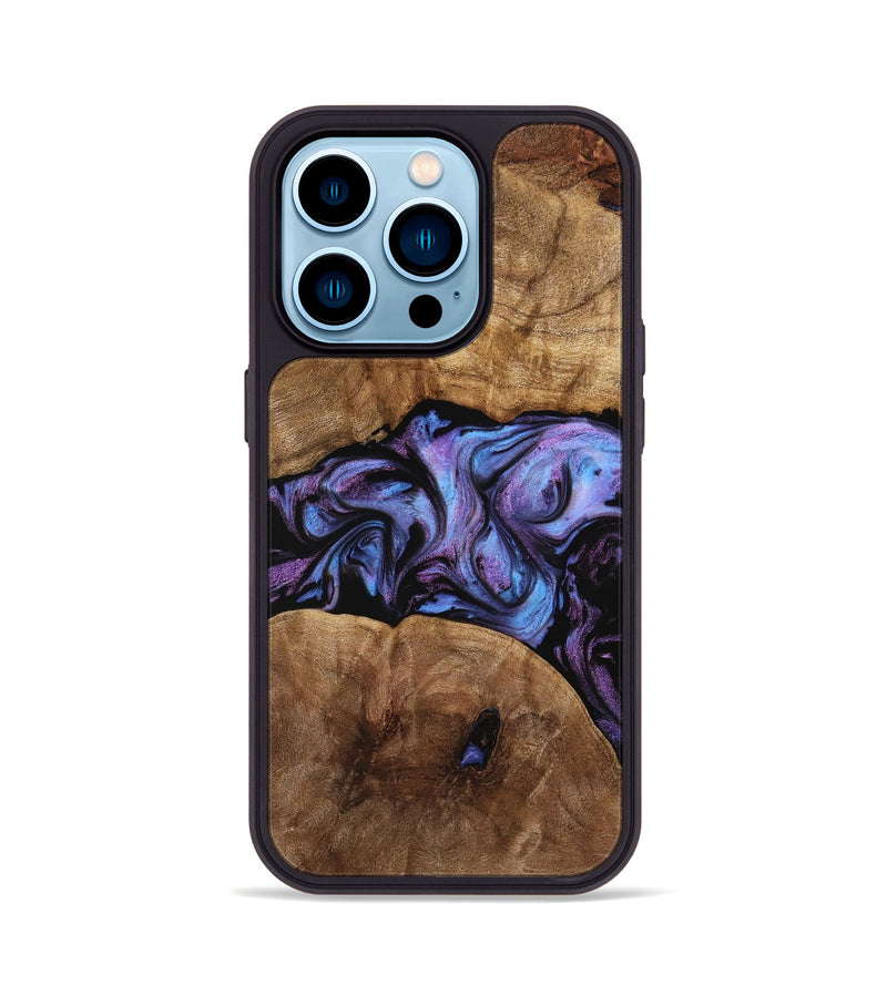 iPhone 14 Pro Wood Phone Case - Jemima (Purple, 739734)