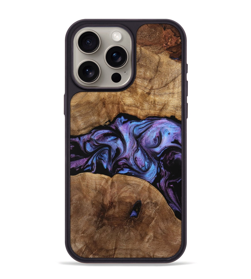 iPhone 15 Pro Max Wood Phone Case - Jemima (Purple, 739734)