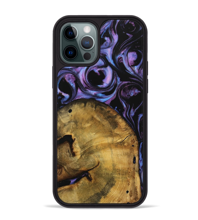 iPhone 12 Pro Max Wood Phone Case - Merline (Purple, 739735)