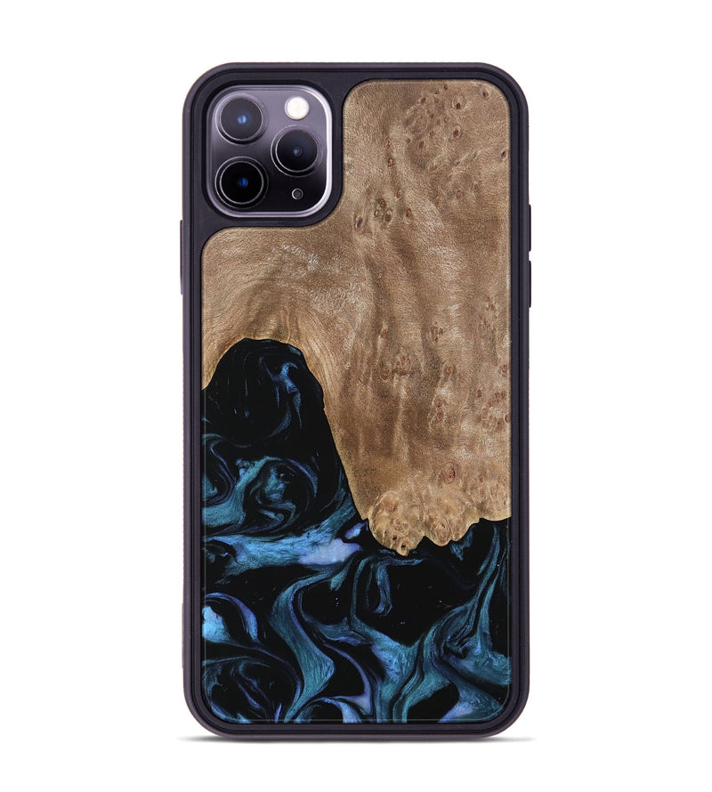 iPhone 11 Pro Max Wood Phone Case - Ketan (Blue, 739740)