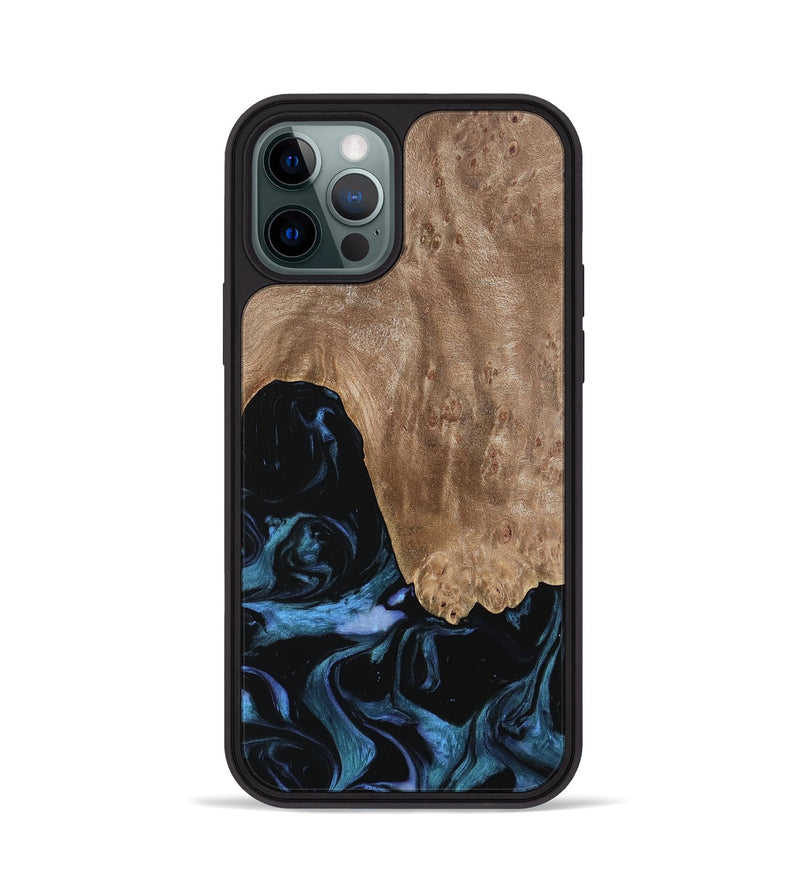 iPhone 12 Pro Wood Phone Case - Ketan (Blue, 739740)