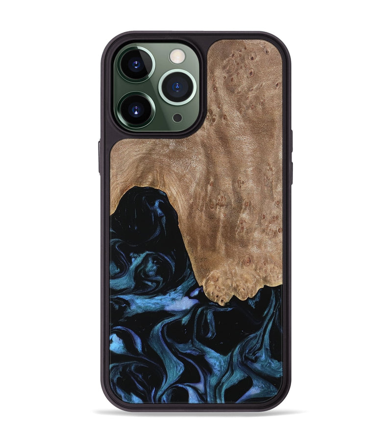 iPhone 13 Pro Max Wood Phone Case - Ketan (Blue, 739740)