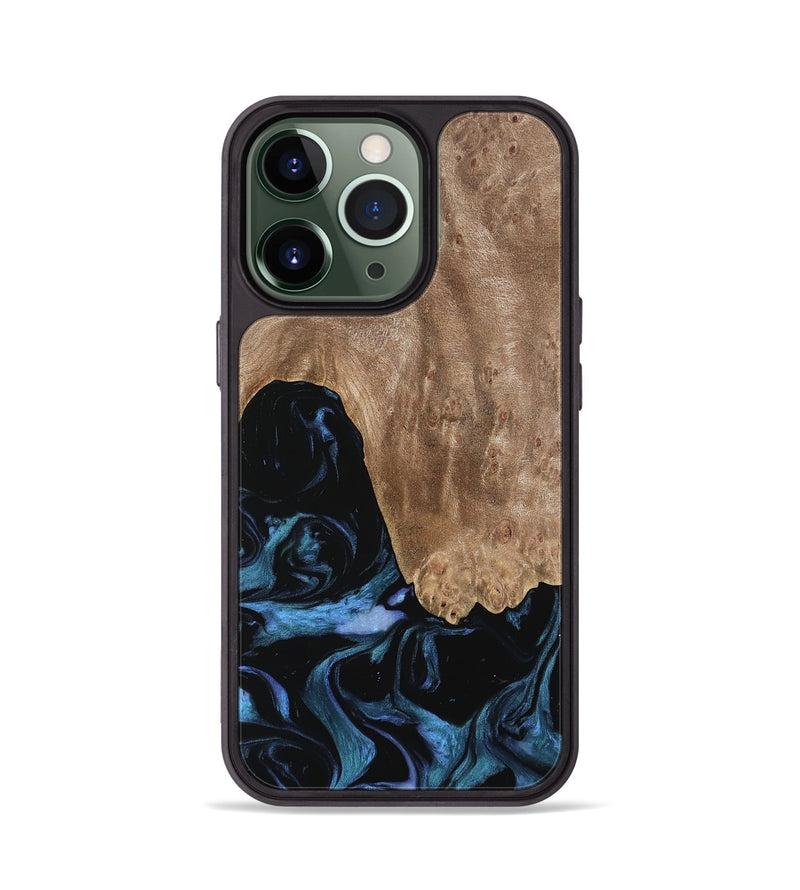 iPhone 13 Pro Wood Phone Case - Ketan (Blue, 739740)