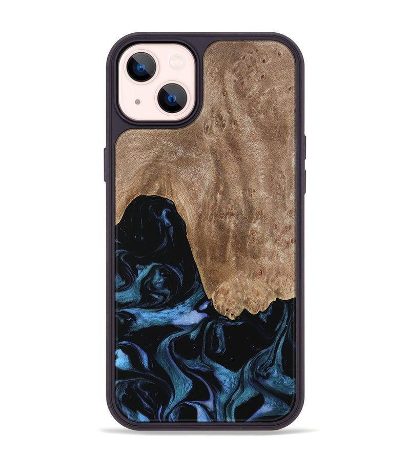 iPhone 14 Plus Wood Phone Case - Ketan (Blue, 739740)