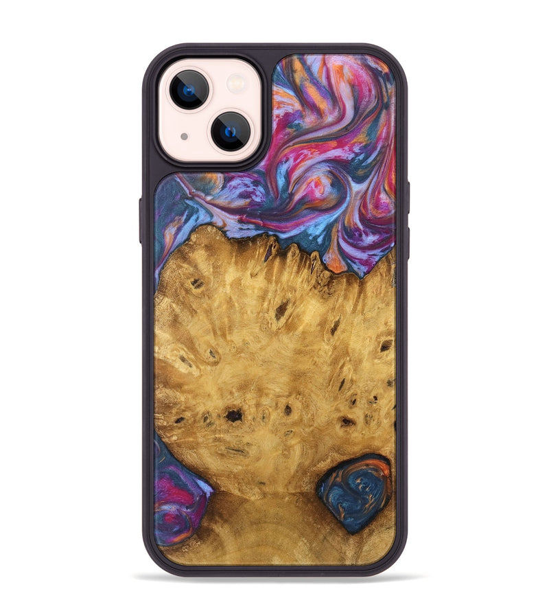 iPhone 14 Plus Wood Phone Case - Yoel (Blue, 739755)