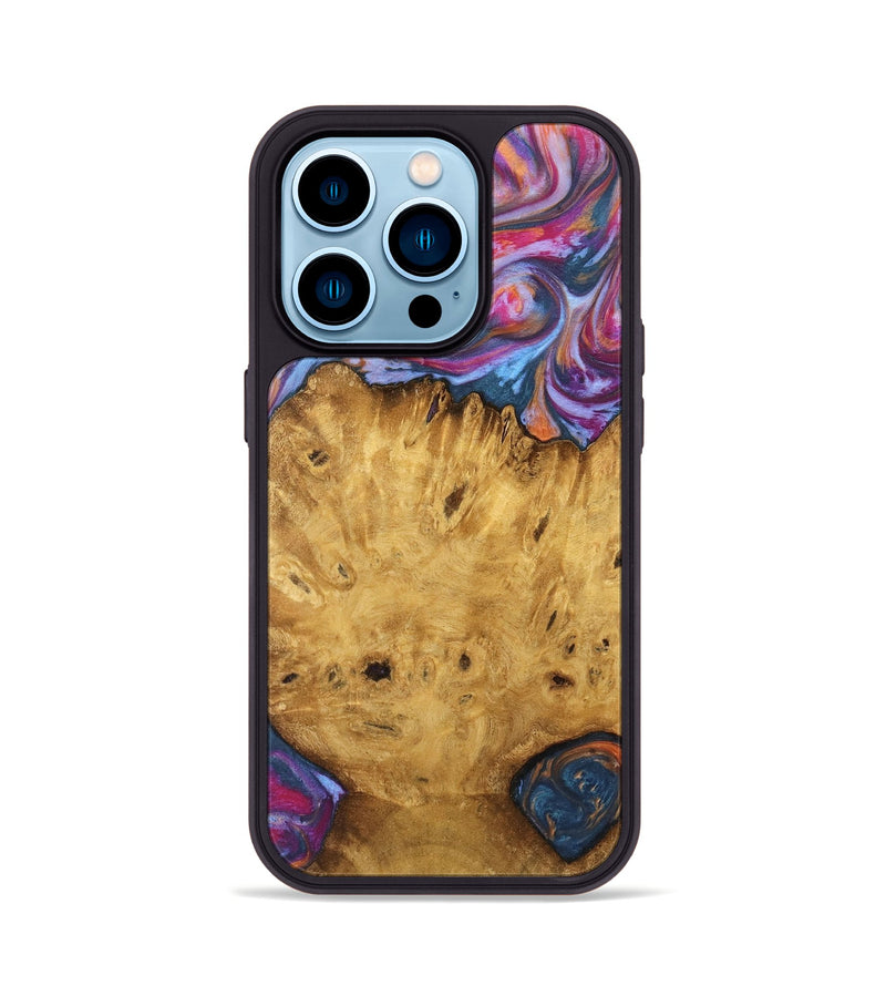 iPhone 14 Pro Wood Phone Case - Yoel (Blue, 739755)