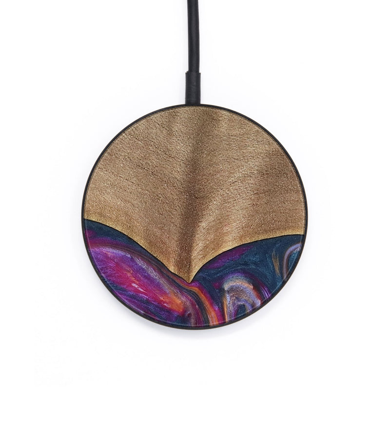 Circle Wood Wireless Charger - Rivah (Blue, 739756)