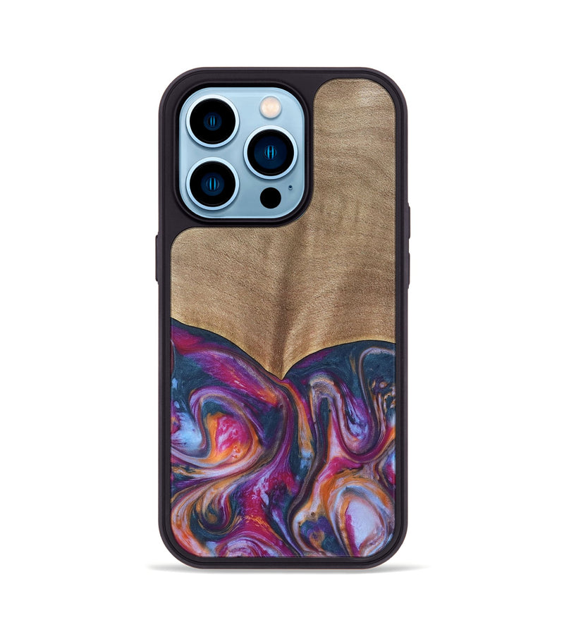 iPhone 14 Pro Wood Phone Case - Rivah (Blue, 739756)